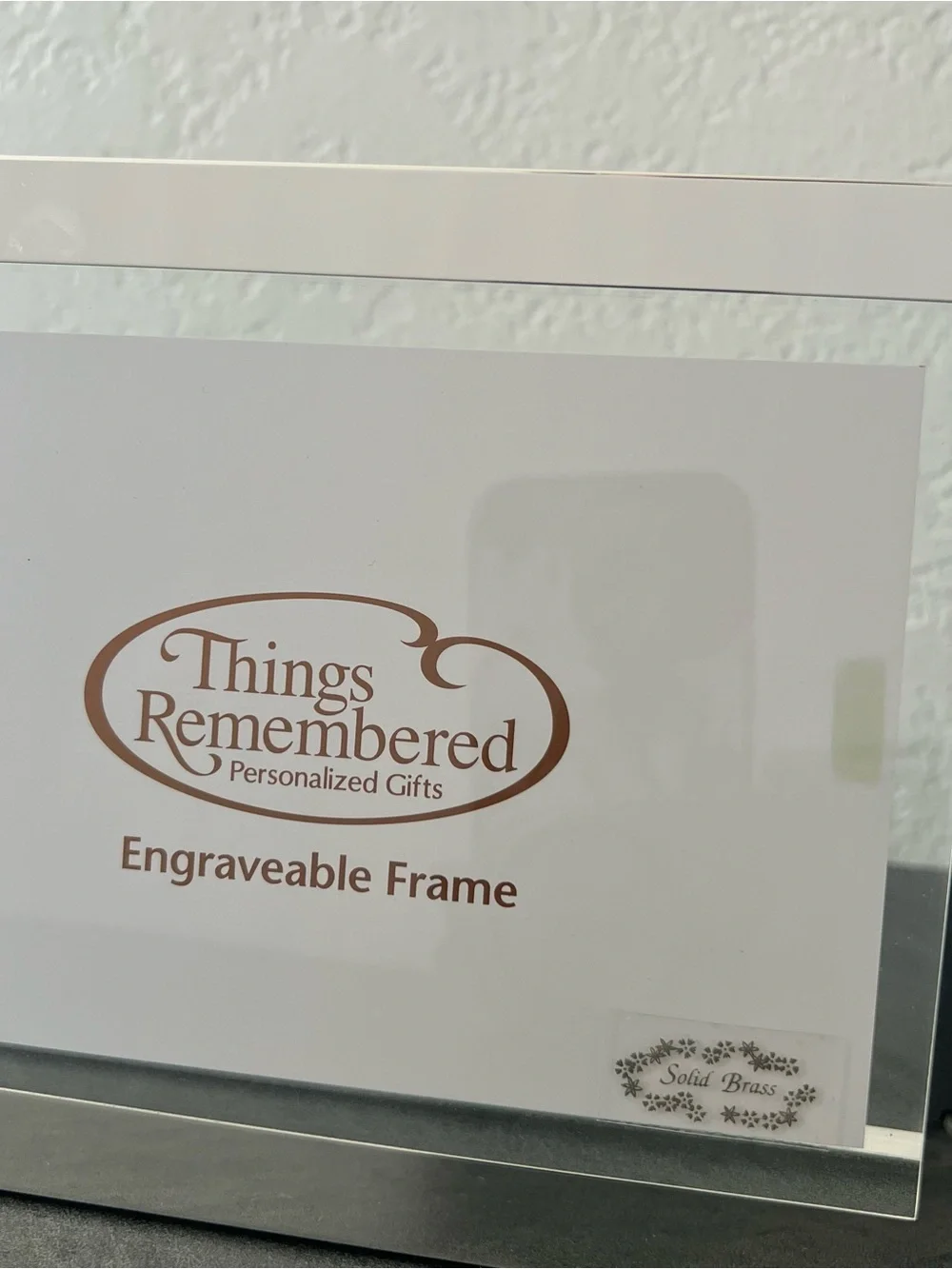 NEW Things Remembered Silver Color Brass Engraveable Stand Up‎ Picture Frame 4x6